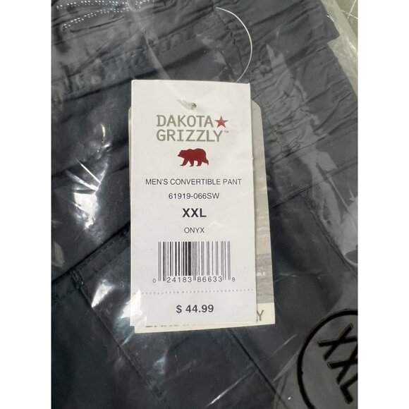Dakota Grizzly Men's Convertible Pant XXL 61919-066SW ONYX Lightweight - Picture 2 of 3